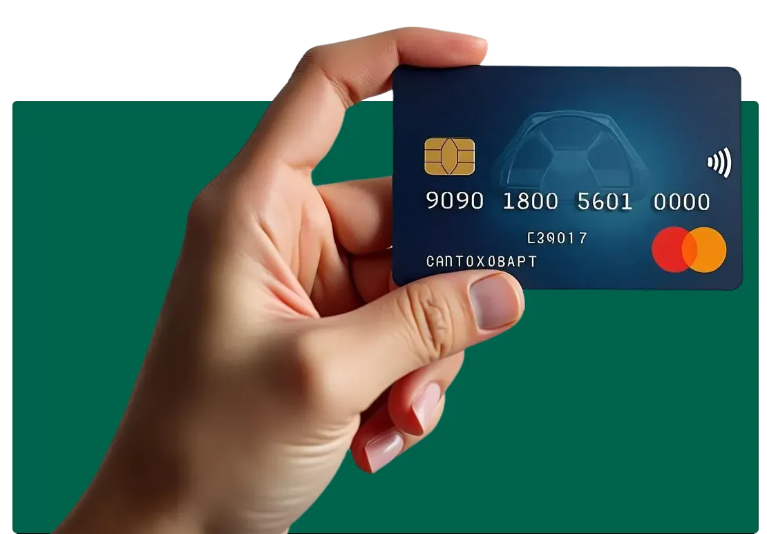 hand holding a credit card